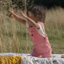 Load image into Gallery viewer, An Apple A Day Striped Shortie Dungarees
