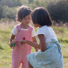 Load image into Gallery viewer, An Apple A Day Striped Shortie Dungarees
