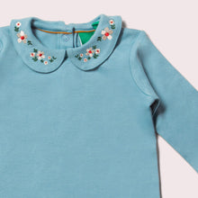 Load image into Gallery viewer, Autumn Flowers Embroidered Organic Baby Bodysuit
