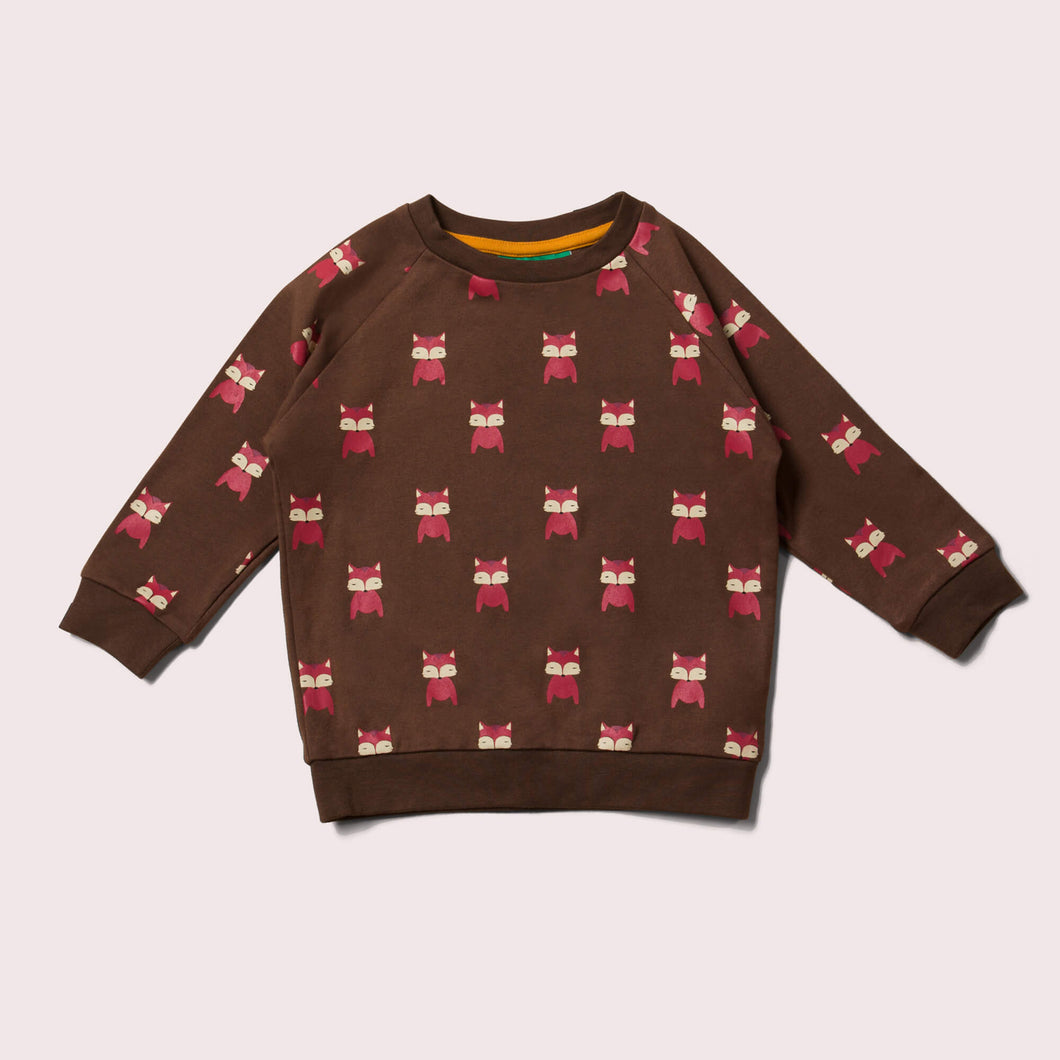 Autumn Foxes Long Sleeve Raglan Sweatshirt