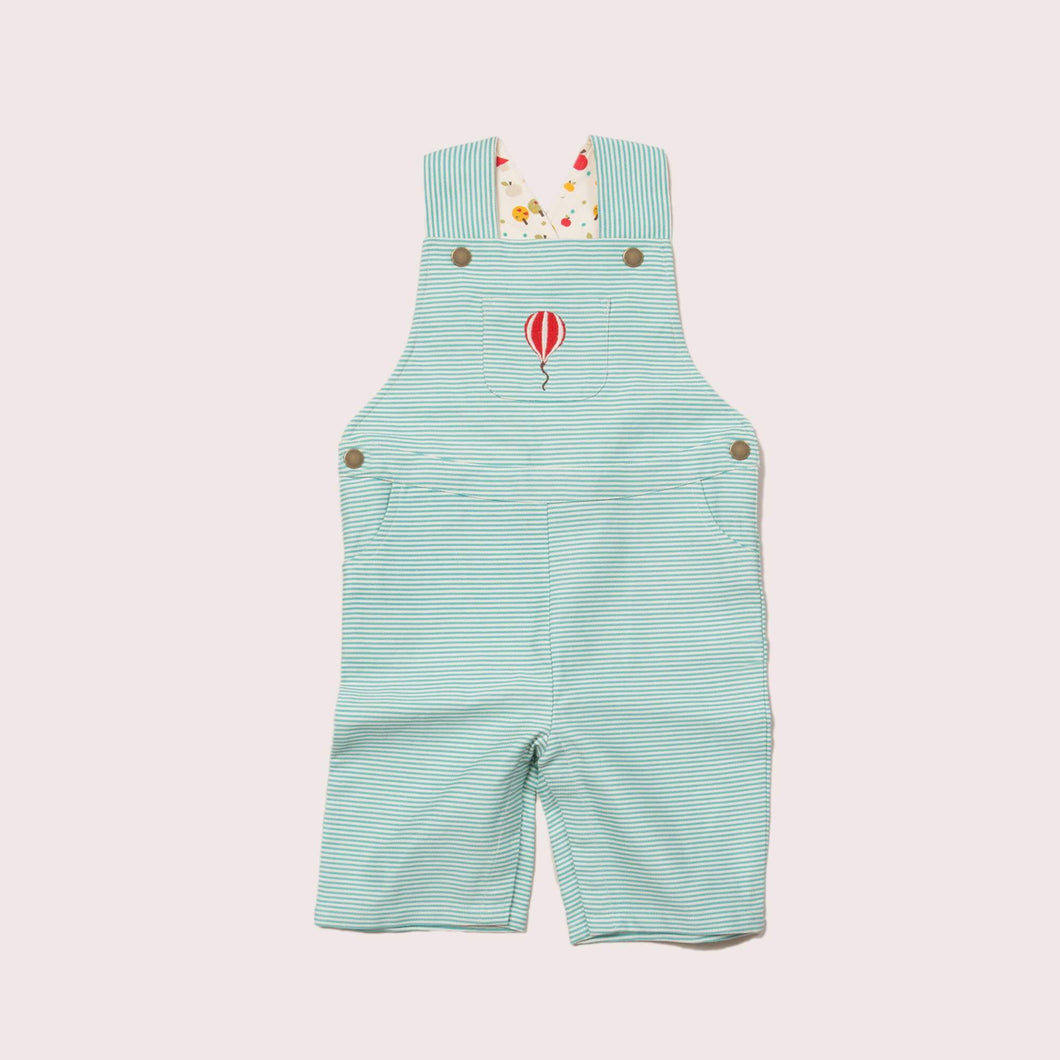 Balloon Striped Shortie Dungarees