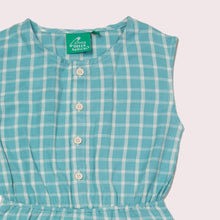 Cargar imagen en el visor de la galería, Blue Sky Check Cropped Summer Jumpsuit
