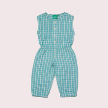 Cargar imagen en el visor de la galería, Blue Sky Check Cropped Summer Jumpsuit
