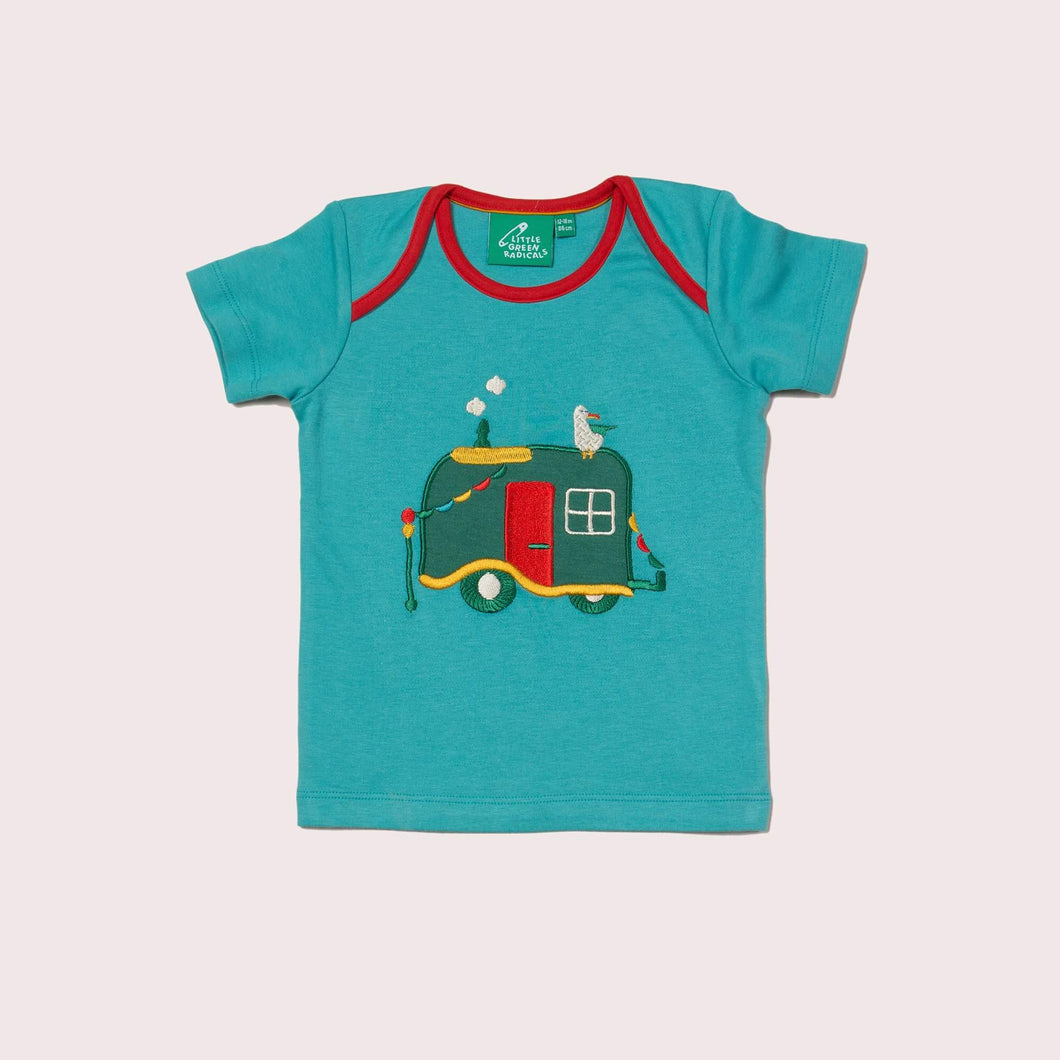 Campervan Adventures Kurzarm-T-Shirt mit Applikation