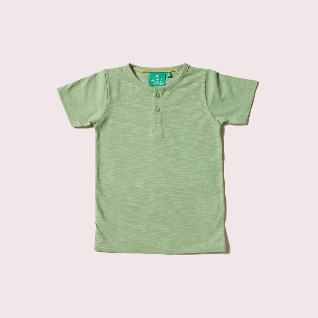 Island Green Short Sleeve Henley Top