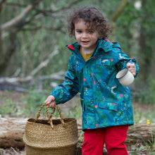 Cargar imagen en el visor de la galería, Midnight Jungle Waterproof Recycled Raincoat
