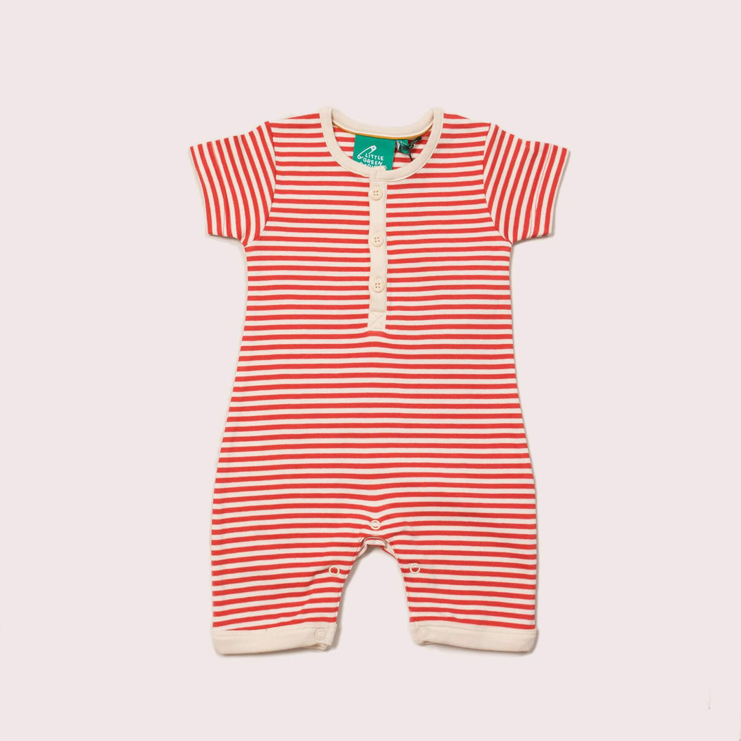 Nautical Striped Organic Shortie Romper