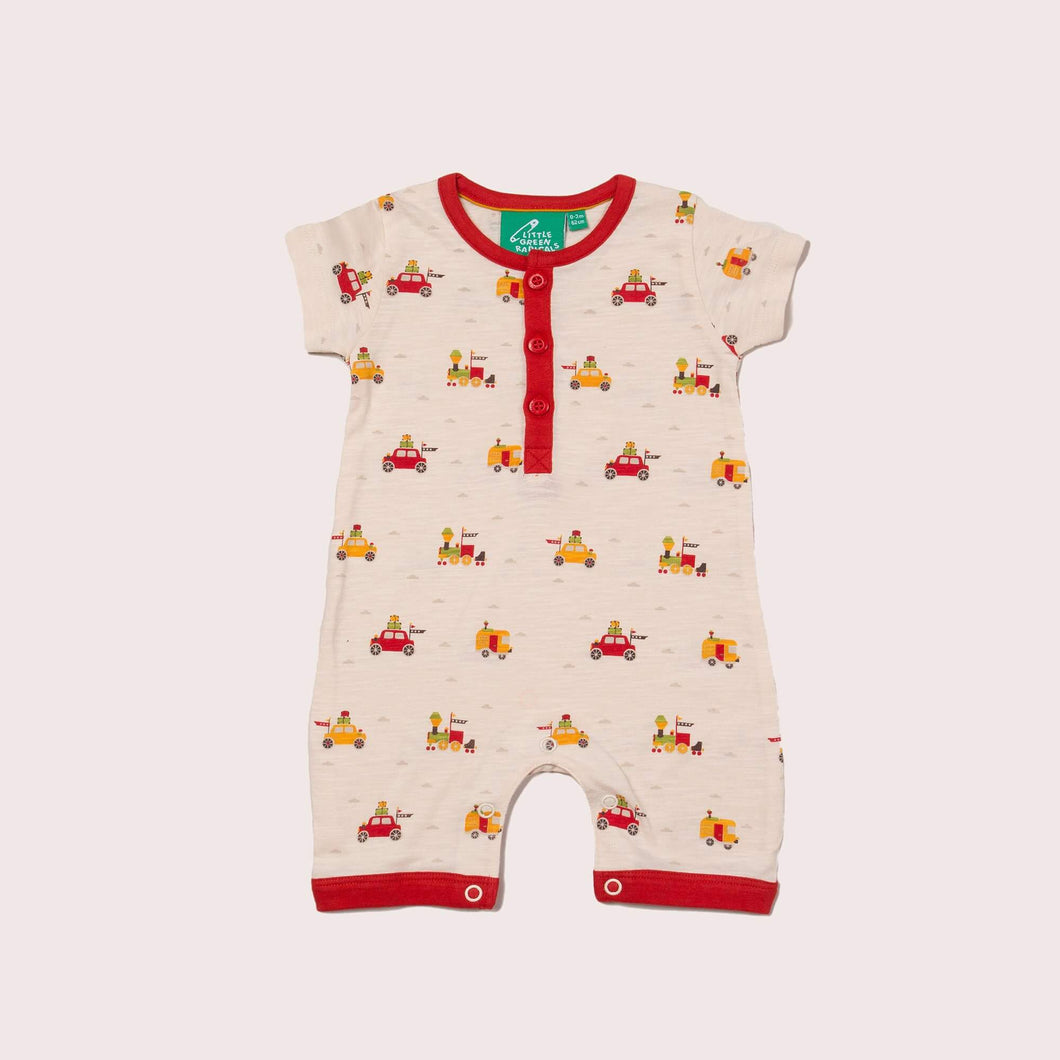 Off On A Journey Organic Shortie Romper