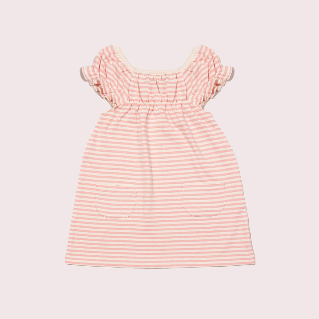 Rosa gestreiftes Interlock-Playdays-Kleid