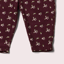 Lade das Bild in den Galerie-Viewer, Plum Flowers Cord Bequeme Hose
