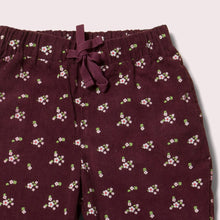 Lade das Bild in den Galerie-Viewer, Plum Flowers Cord Bequeme Hose
