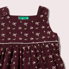 Cargar imagen en el visor de la galería, Plum Flowers Corduroy Pinny Dress
