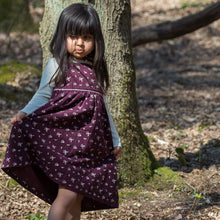 Cargar imagen en el visor de la galería, Plum Flowers Corduroy Pinny Dress
