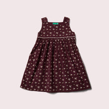 Cargar imagen en el visor de la galería, Plum Flowers Corduroy Pinny Dress
