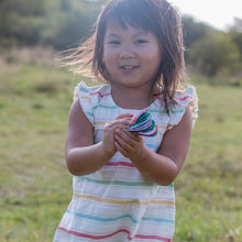 Cargar imagen en el visor de la galería, Rainbow Striped Organic Summer Romper
