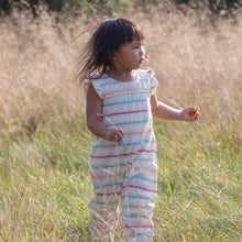 Cargar imagen en el visor de la galería, Rainbow Striped Organic Summer Romper
