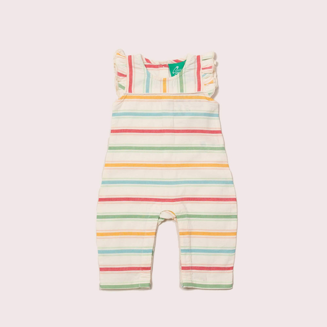 Rainbow Striped Organic Summer Romper