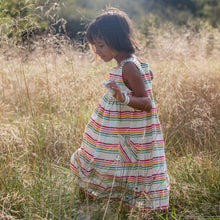 Load image into Gallery viewer, Rainbow Striped Pinny Dress
