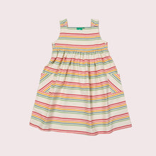 Load image into Gallery viewer, Rainbow Striped Pinny Dress
