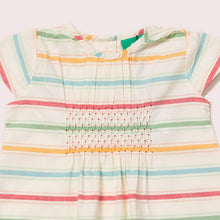 Load image into Gallery viewer, Rainbow Striped Smocked Floaty Dress
