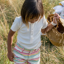 Load image into Gallery viewer, Rainbow Striped Twill Sunshine Shorts
