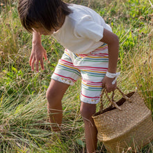 Load image into Gallery viewer, Rainbow Striped Twill Sunshine Shorts
