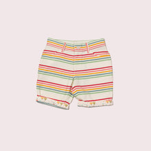 Load image into Gallery viewer, Rainbow Striped Twill Sunshine Shorts
