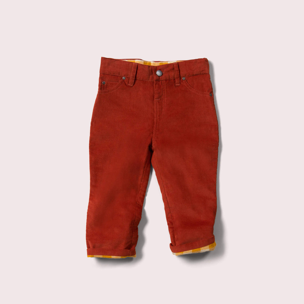 Red Corduroy Adventure Jeans