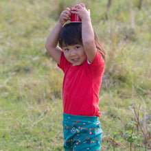 Load image into Gallery viewer, Red Short Sleeve Henley Top
