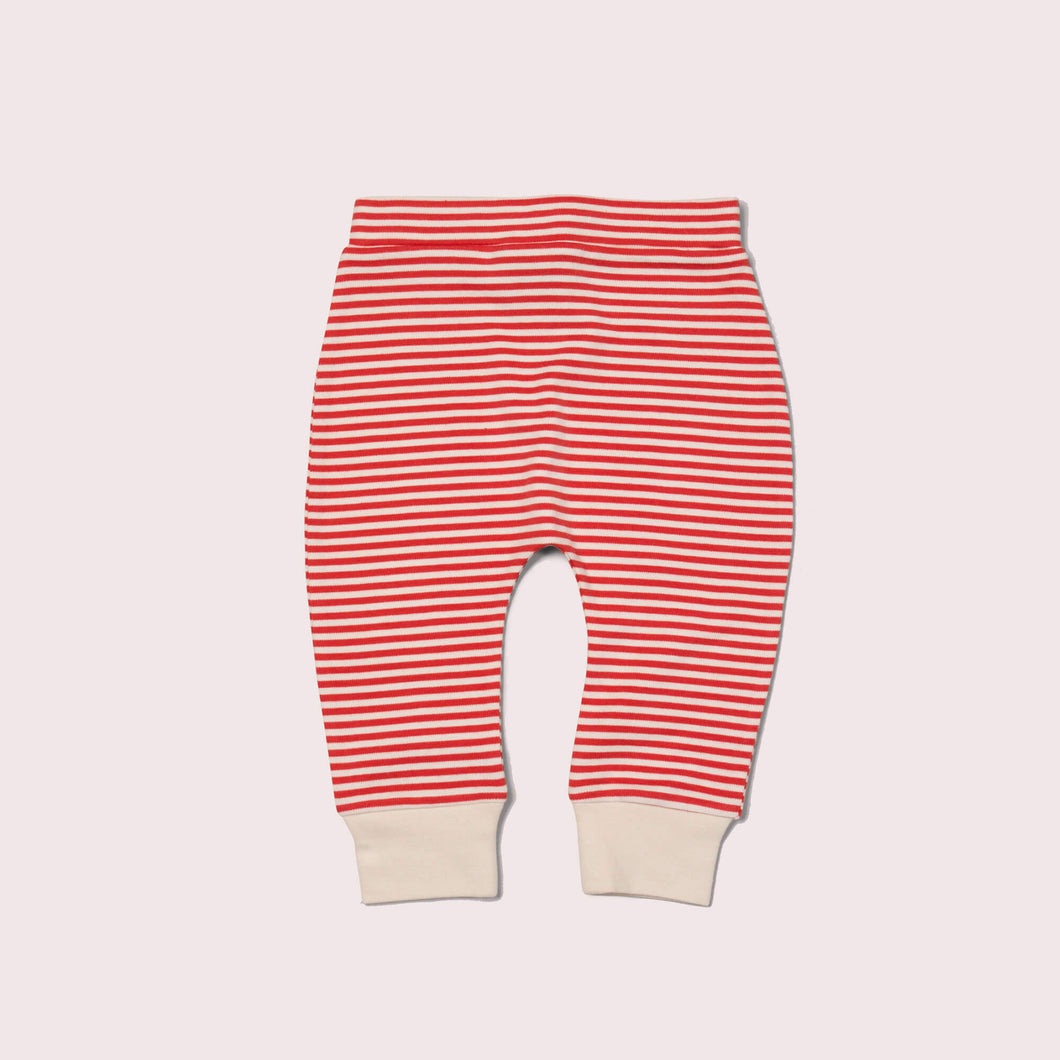 Red Striped Organic Wriggle Bottoms