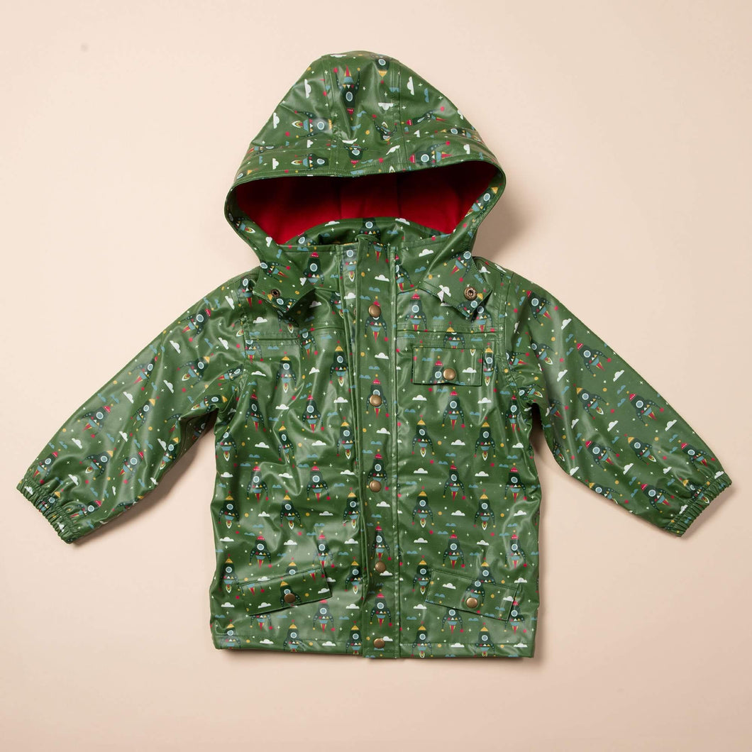 Rocket To The Stars Waterproof Recycled Raincoat