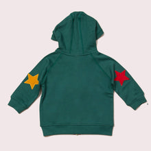 Load image into Gallery viewer, Sea Green Zip-Up Star Hoodie
