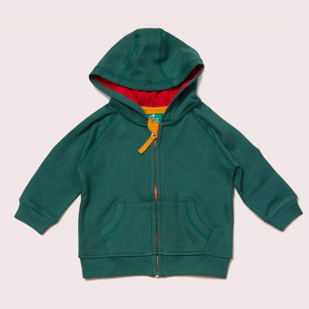 Sea Green Zip-Up Star Hoodie