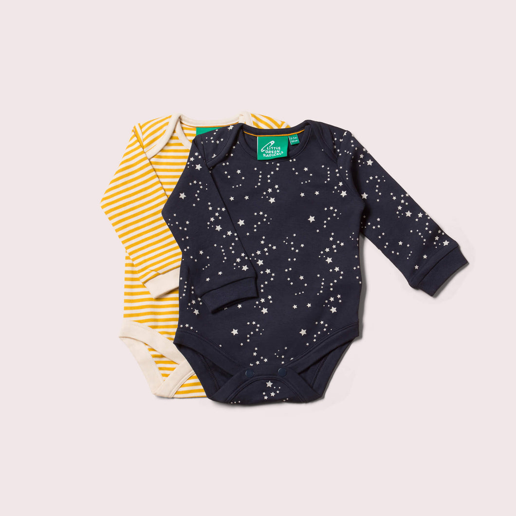 Starry Night Organic Baby Bodysuit Set