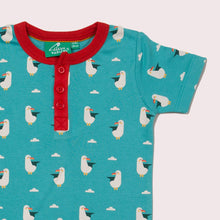 Load image into Gallery viewer, Summer Seagull Short Sleeve Henley Top
