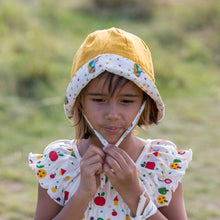 Load image into Gallery viewer, The Birds Did Sing &amp; Gold Reversible Sunhat
