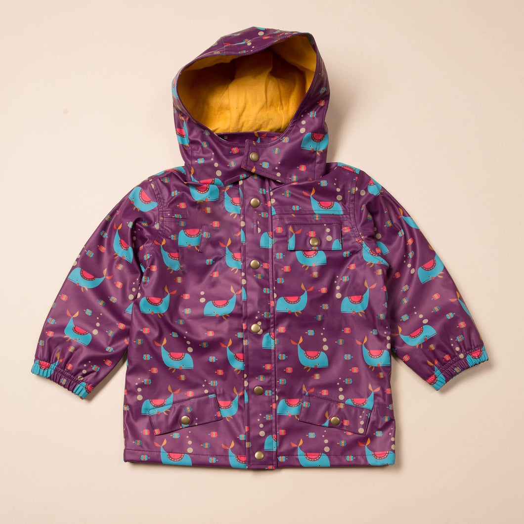 Whale of a Time Waterproof Recycled Raincoat