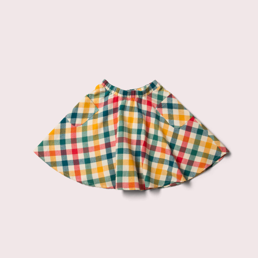 Winter Check Pocket Swishy Skirt